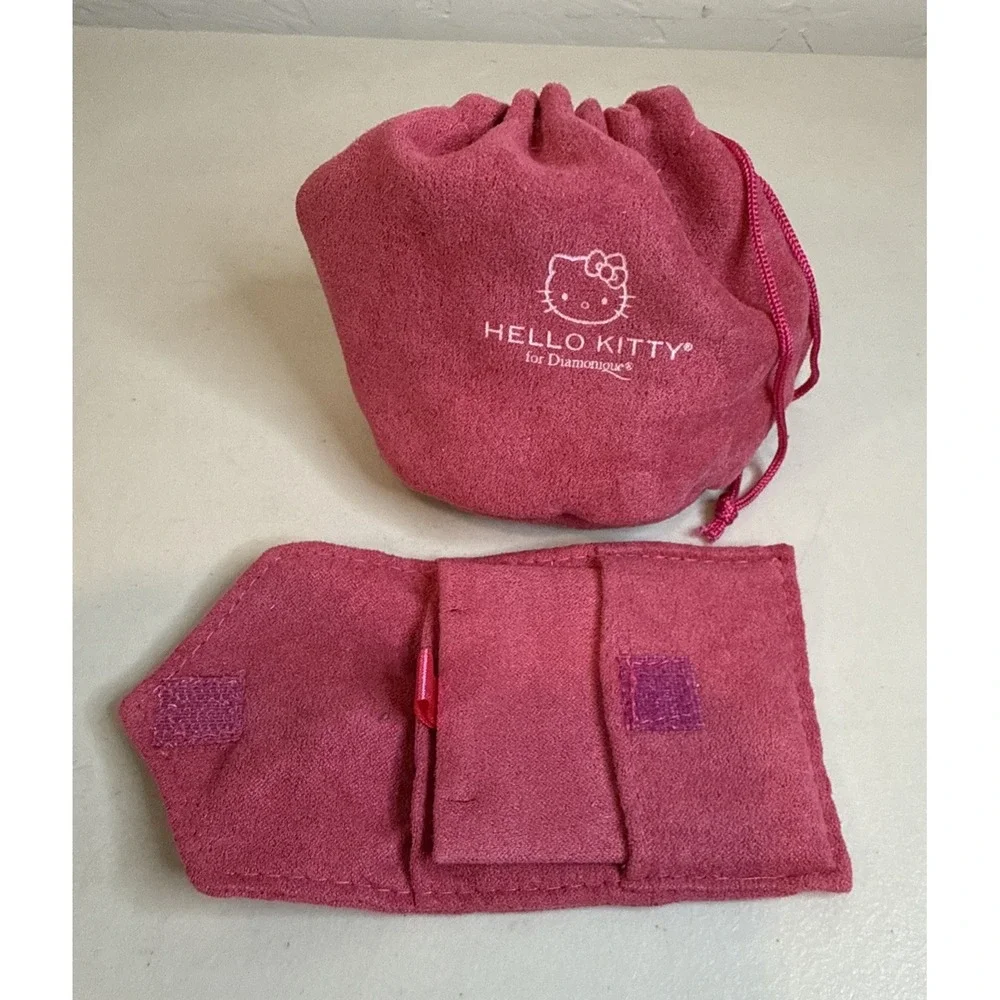 Hello Kitty for Diamonique Pink Pouch Insert Lot Vintage Jewelry Storage Case